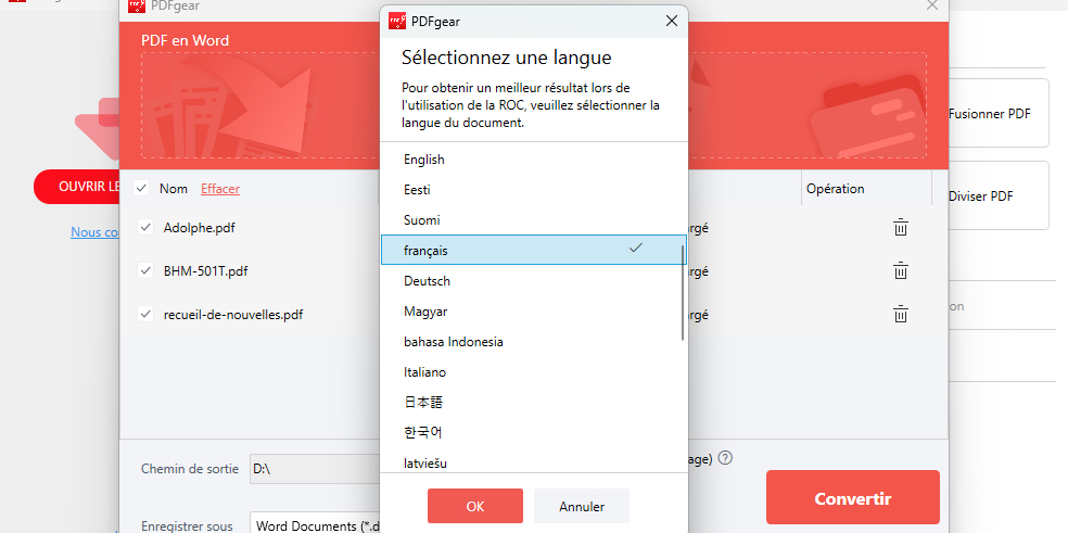 Téléverser des PDF scannés