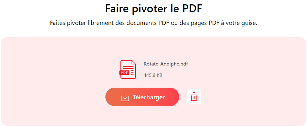 Sauvegarder les fichiers PDF pivotés