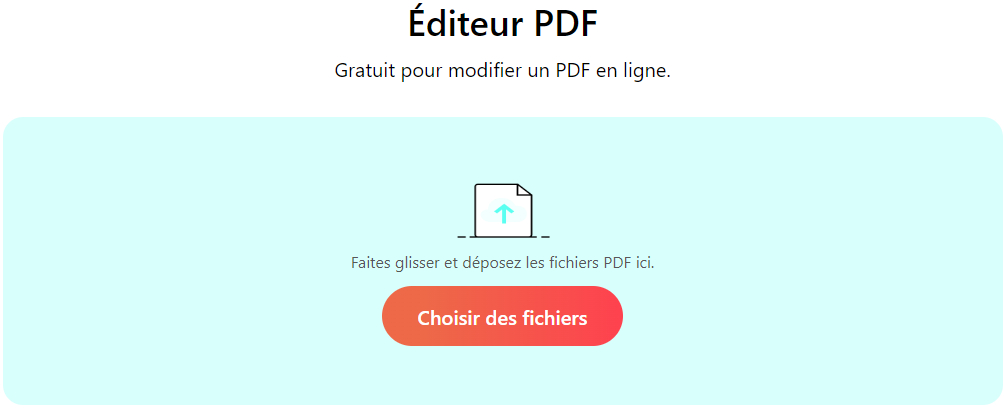 Ouvrir un fichier PDF avec l'éditeur en ligne