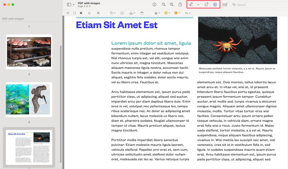 Afficher le PDF dans Aperçu
