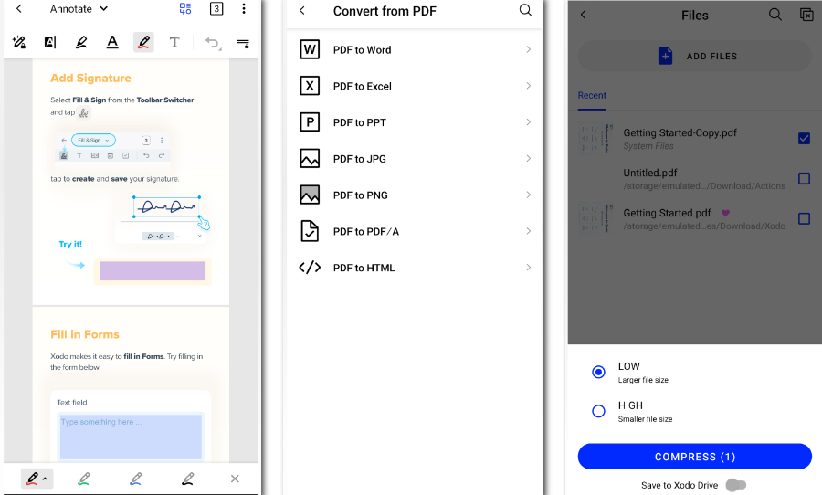Modifiez votre PDF avec Xodo PDF Editor