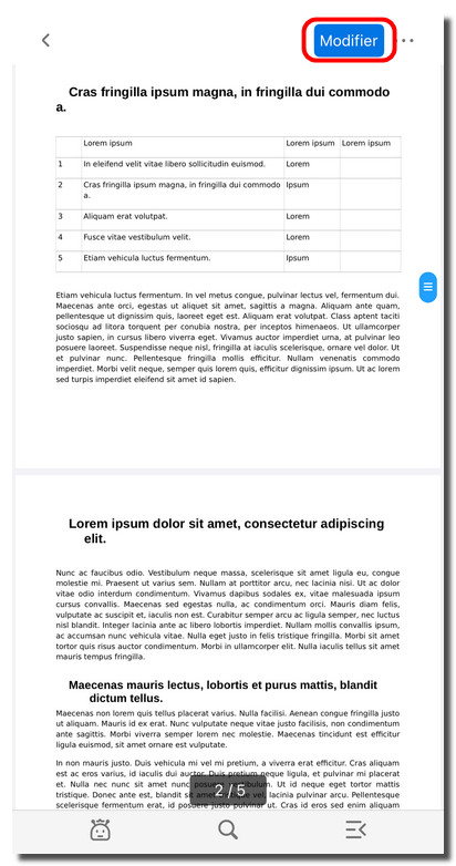 Accéder au mode d’édition