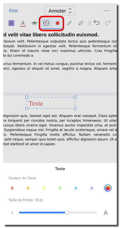 Ajouter du texte à un PDF sur iOS