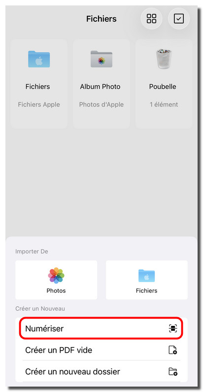 Choisir de numériser un papier en PDF