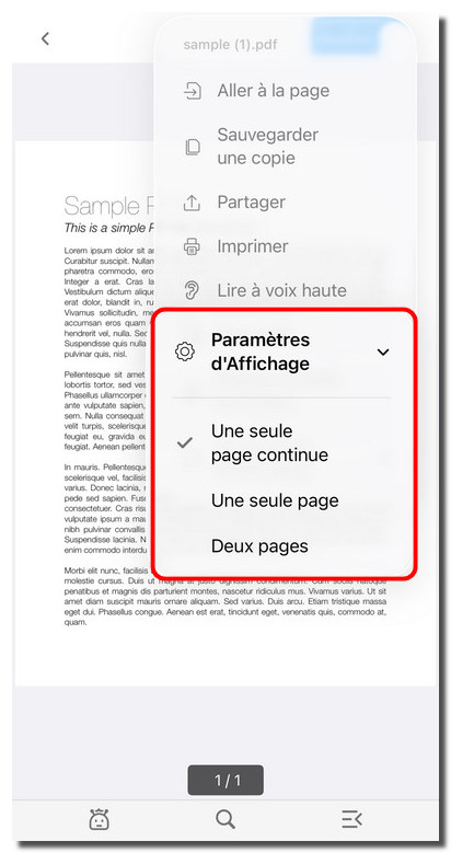 Choisir le mode de vue des pages