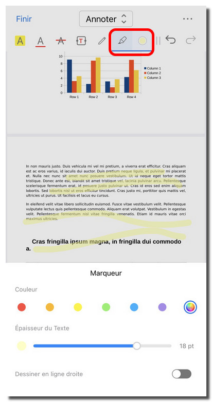 Dessiner sur un PDF avec le marqueur