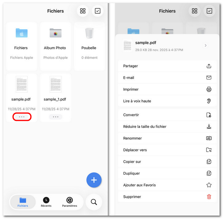 Gérer un fichier dans PDFgear