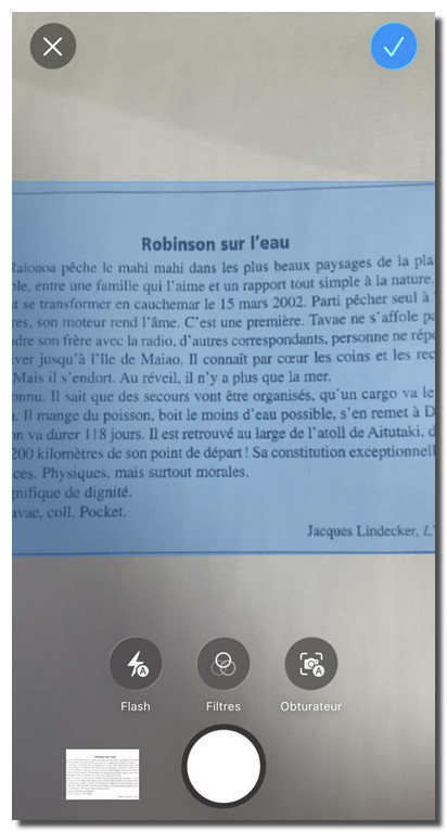 Numériser un papier en PDF sur iOS