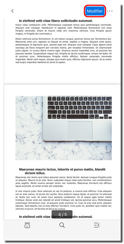 Ouvrir le mode d’édition