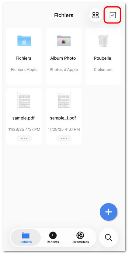 Sélectionner des fichiers dans PDFgear