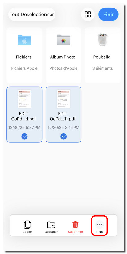 Sélectionner des fichiers PDF à compresser dans PDFgear
