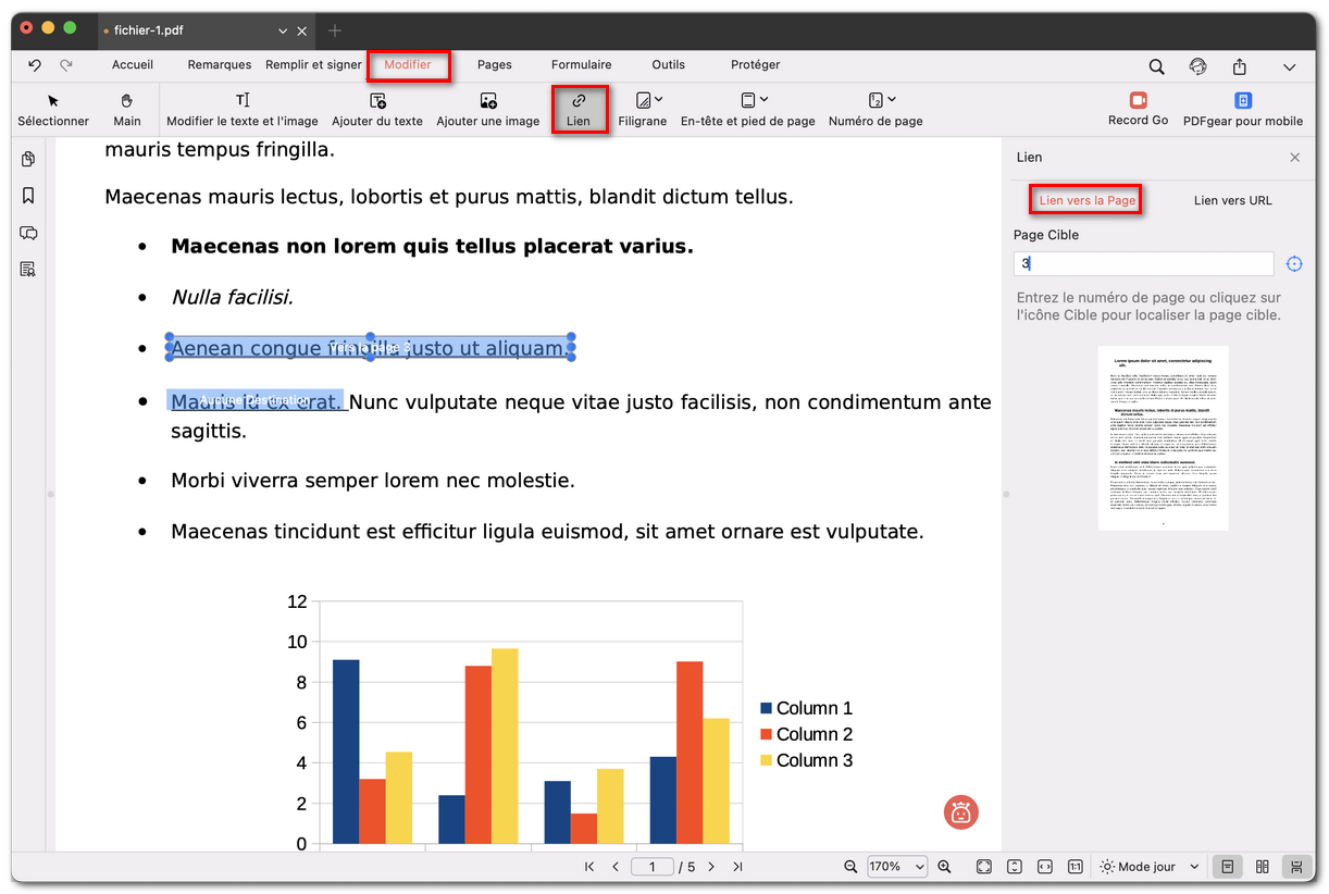 Ajouter un lien vers une page