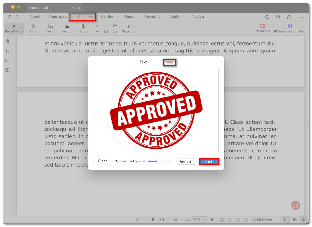 Ajouter un tampon image