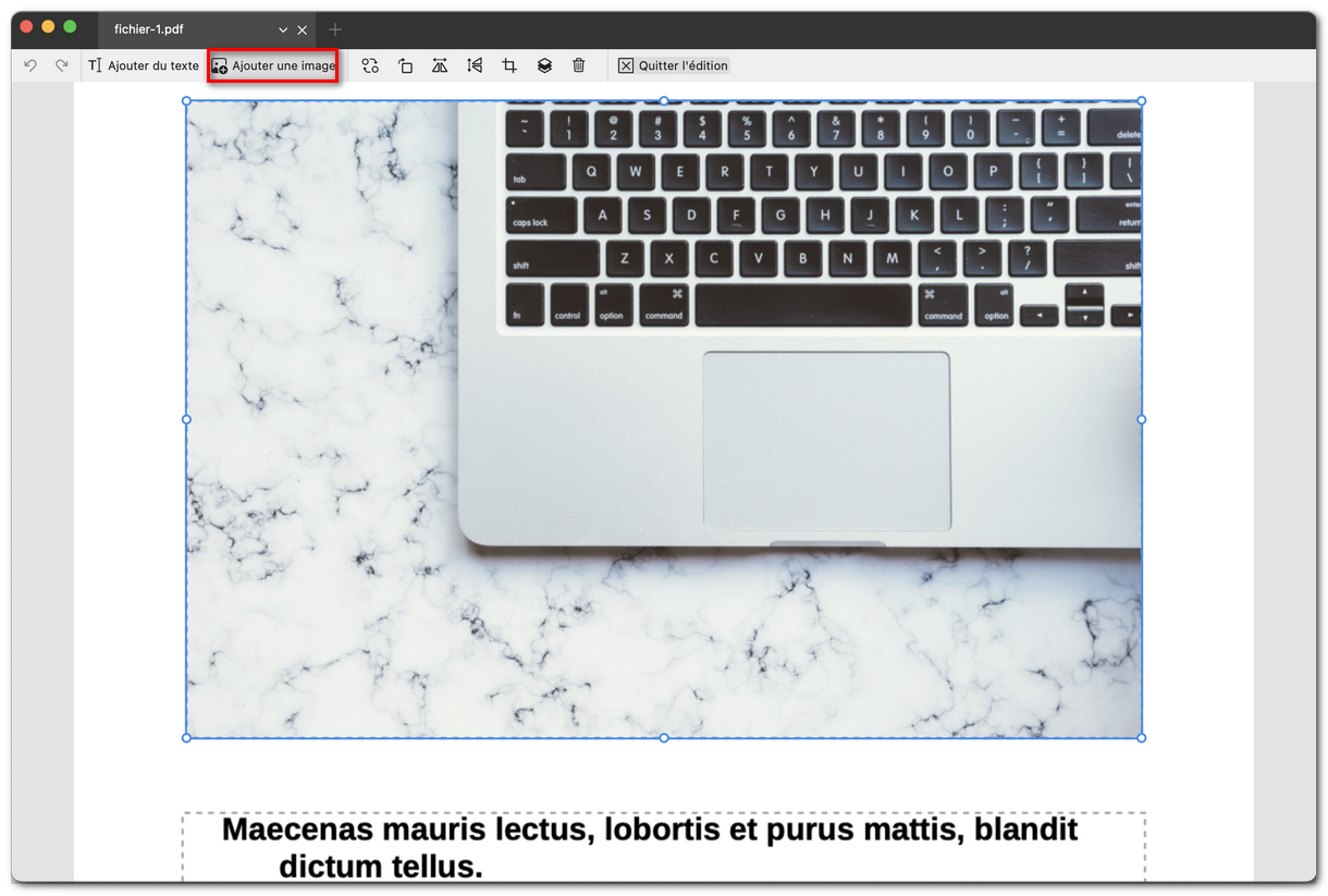 Ajouter une image à un PDF