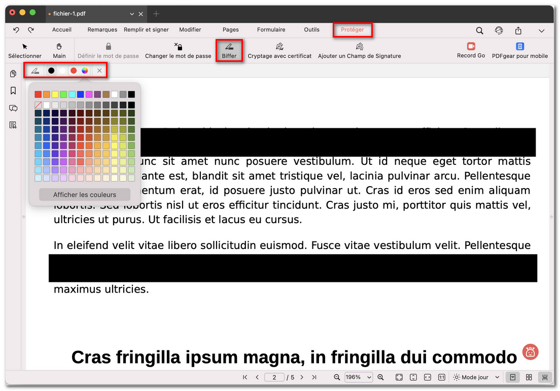 Biffer un PDF avec PDFgear