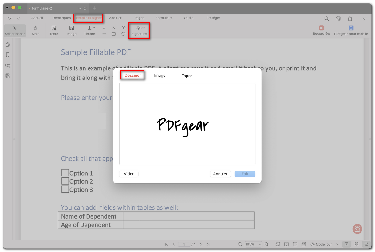 Créer une signature manuscrite