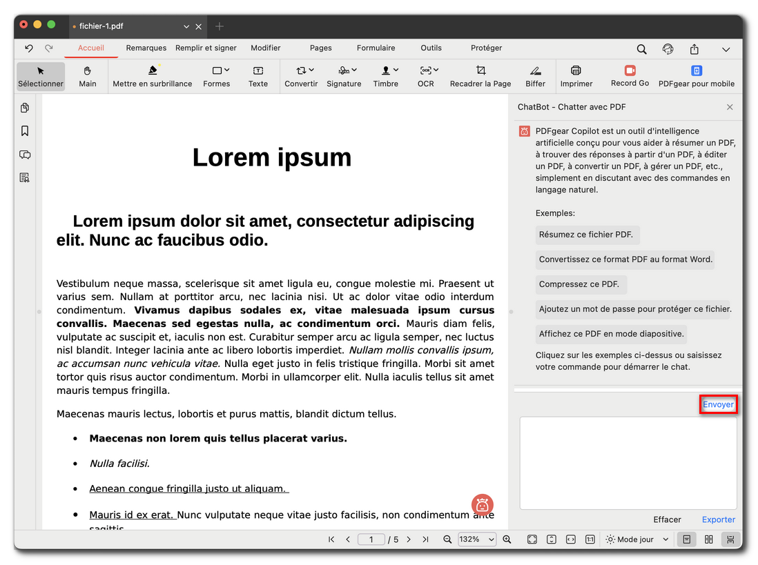 Démarrer une discussion dans PDFgear