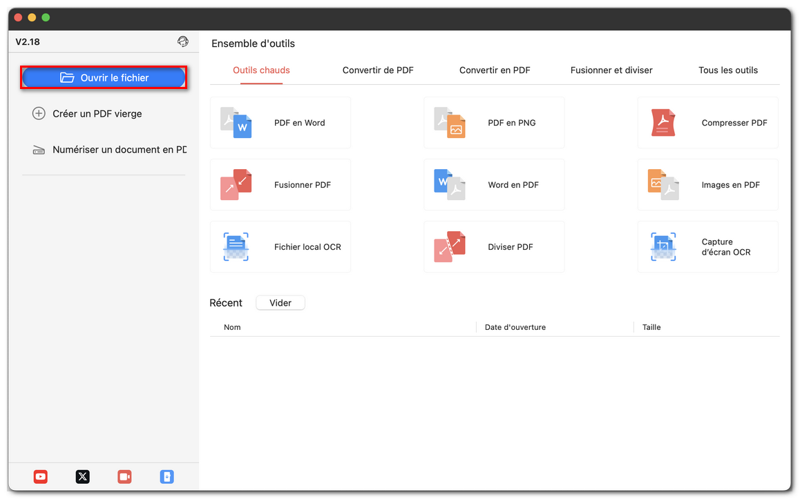 Ouvrir un PDF dans PDFgear sur Mac