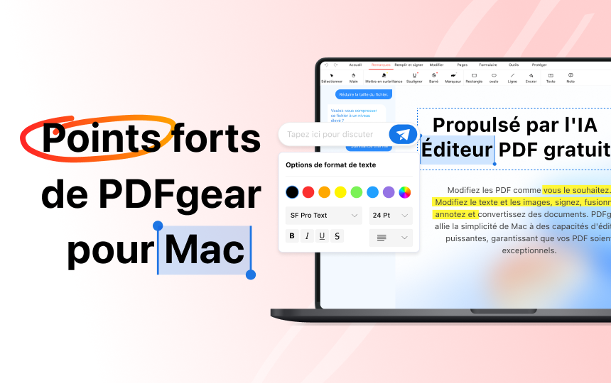 Points forts de PDFgear pour Mac