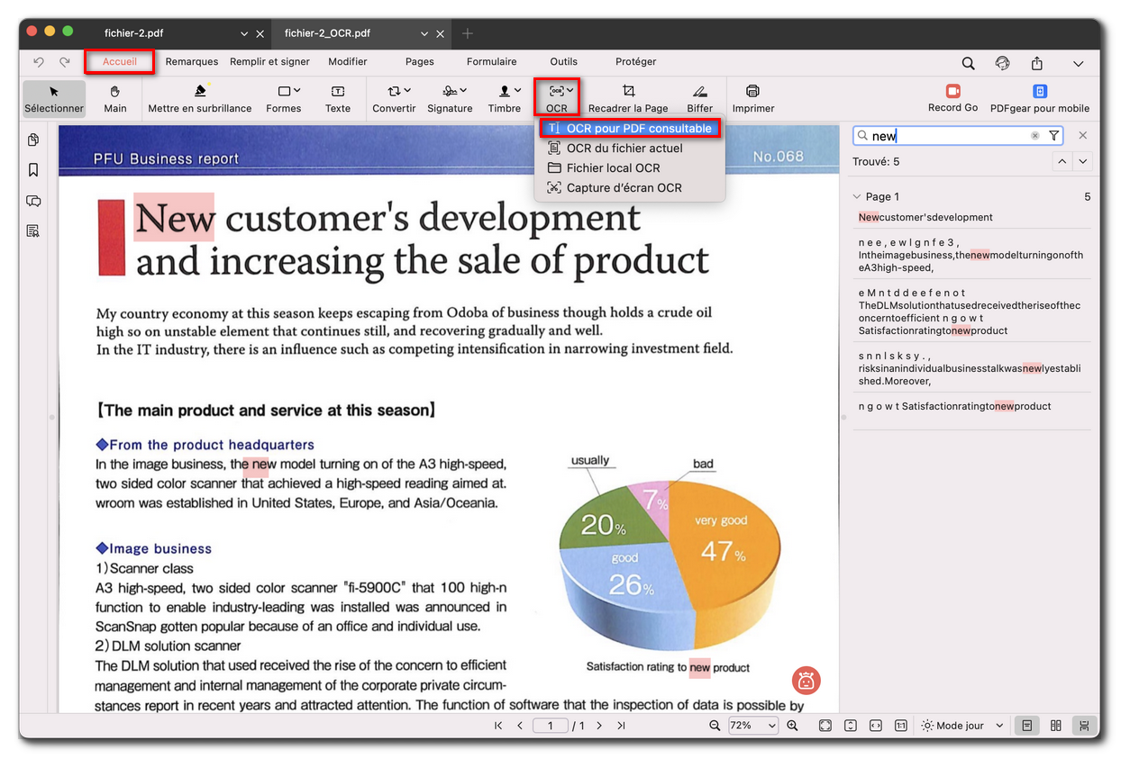 Rendre un PDF scanné interrogeable