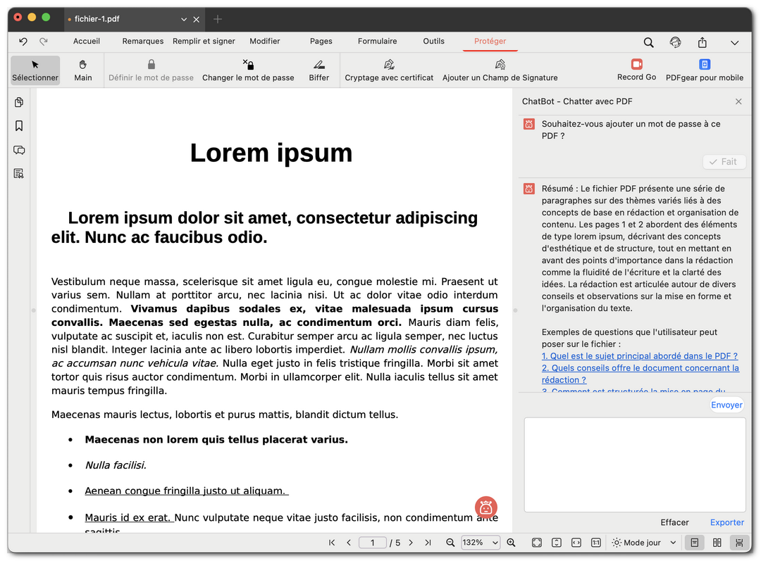 Résumer votre PDF avec PDFgear