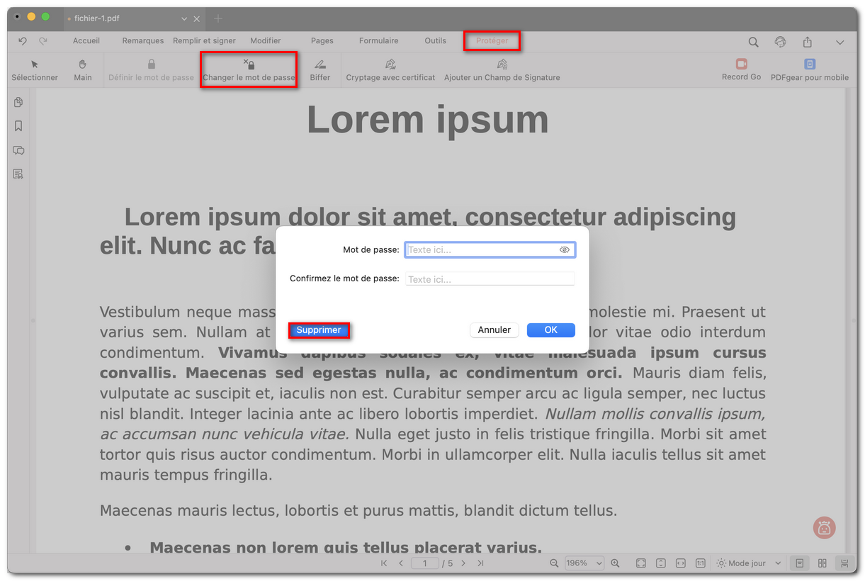 Supprimer le mot de passe d’un fichier PDF