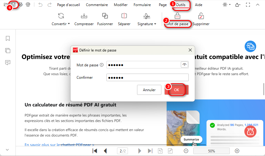 Définir un mot de passe