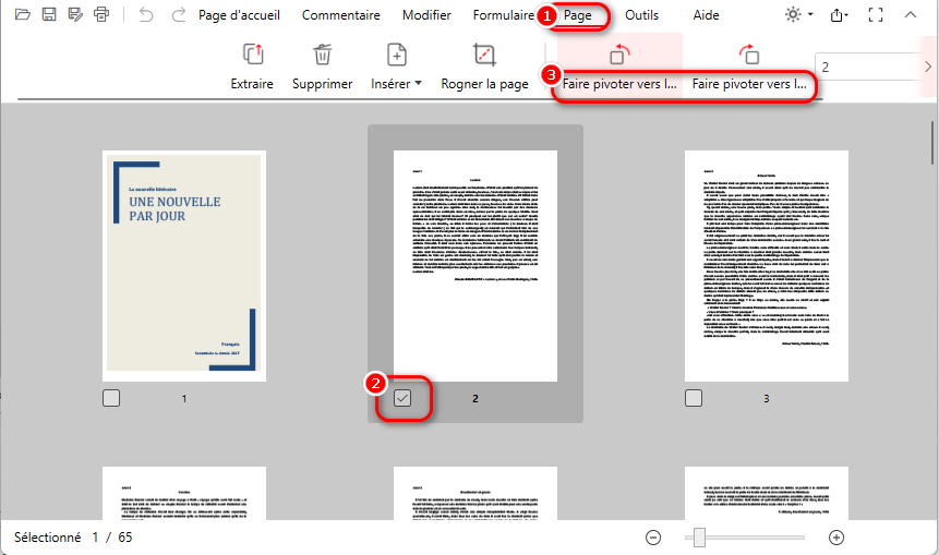 Faire pivoter des pages PDF