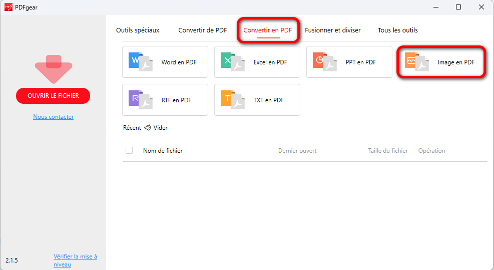 Image en PDF