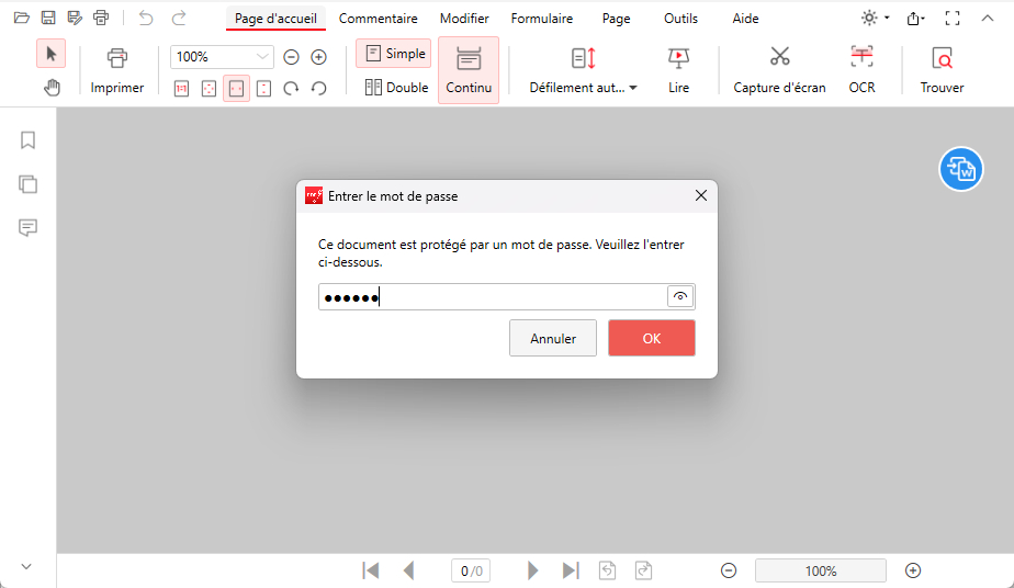 Ouvrir un PDF verrouillé