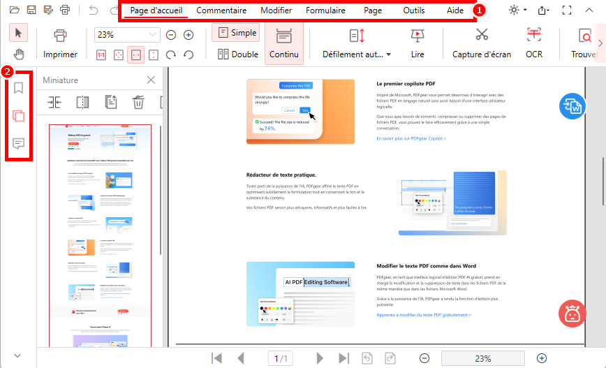 Page de document