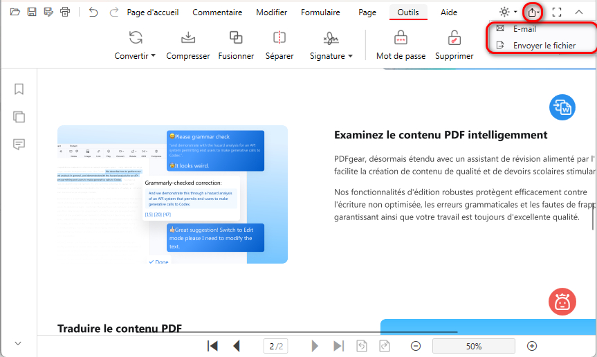 Partager un PDF