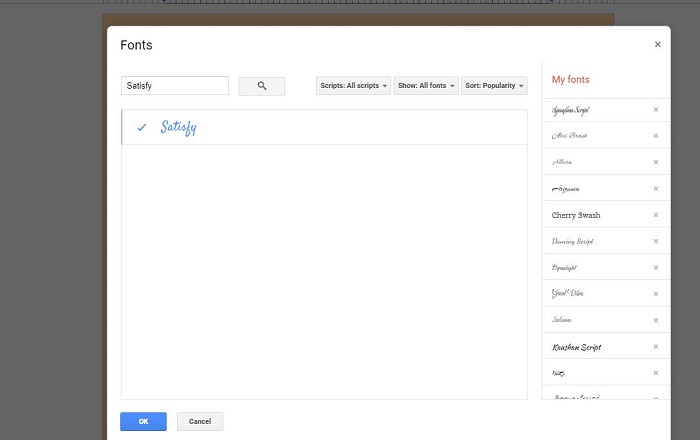 Add Cursive Fonts on Google Docs