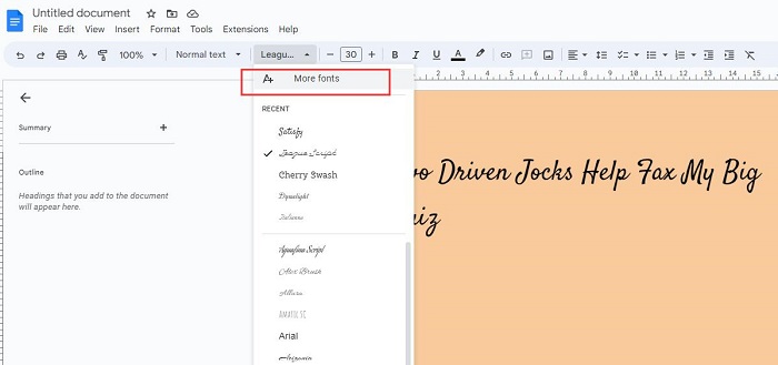 How to add more fonts to Google Docs