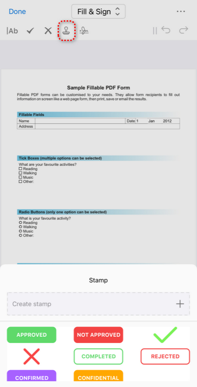 Add Stamp