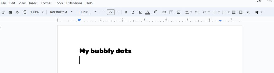 Add the Bubble Letters