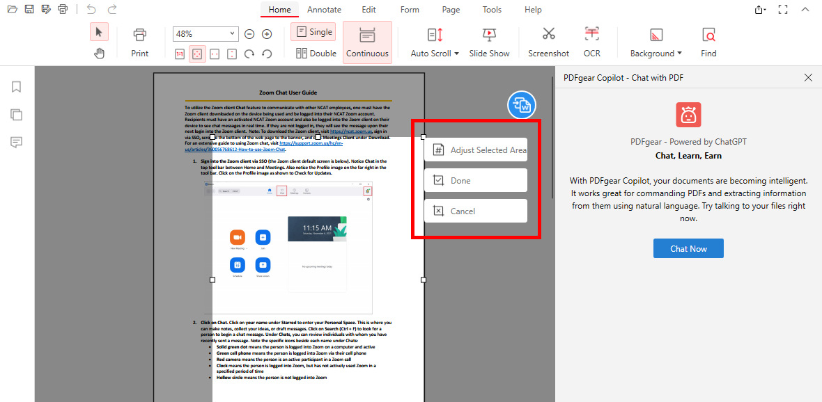 Crop PDF Using PDFgear