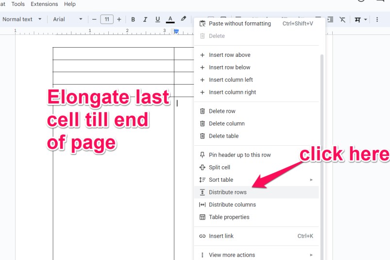 Adjusting the Rows and Columns