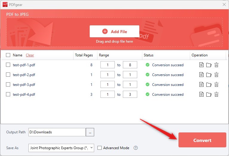 Batch Convert PDF to JPG