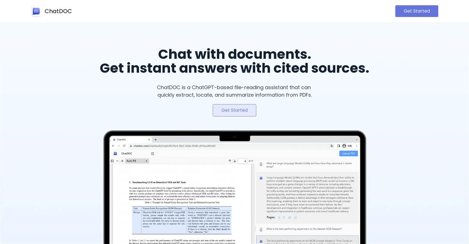 Chats with Documents Easily with ChatDoc