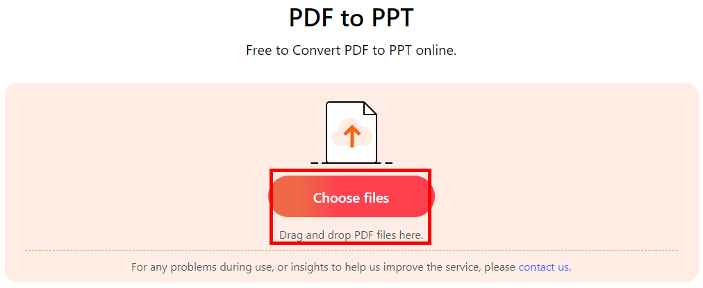 Open the Online PDF to PPT Converter