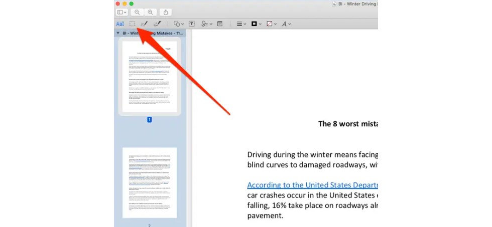 Click the Rectangle Button in Preview