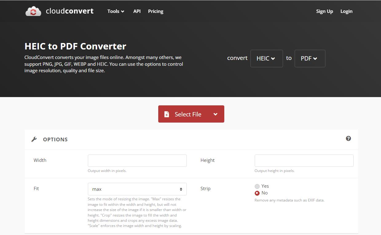 Cloudconvert HEIC Converter