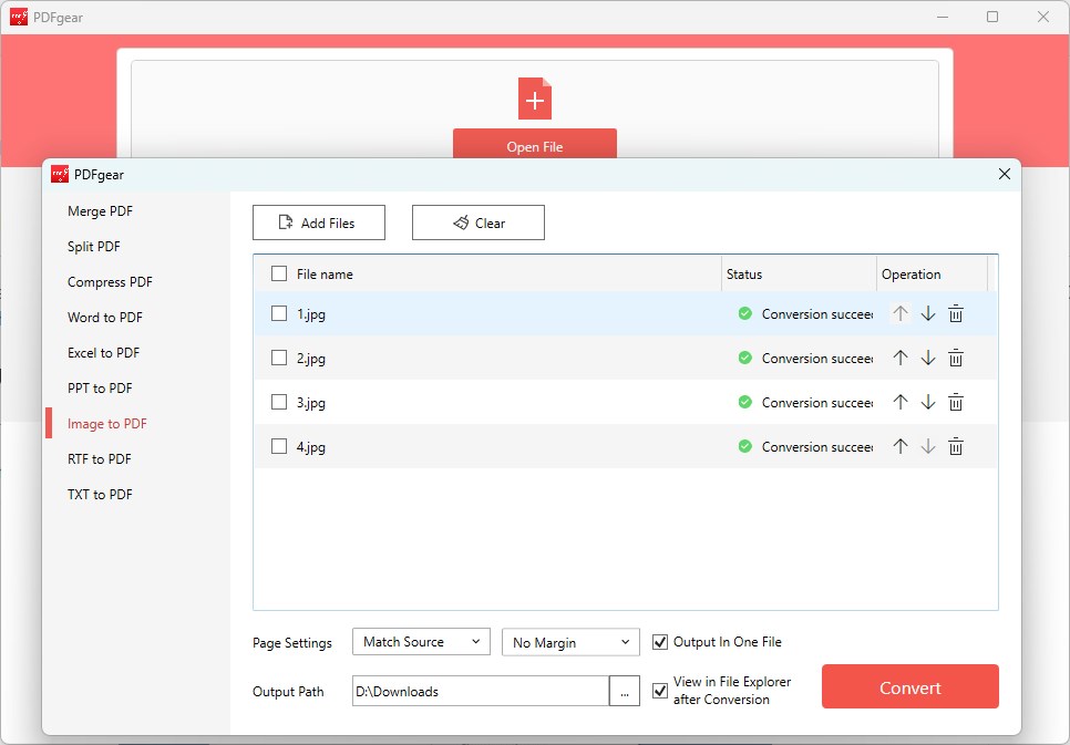 Convert JPG to PDF in Bulk