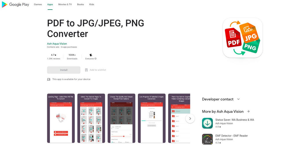 Convert PDF To PNG Android