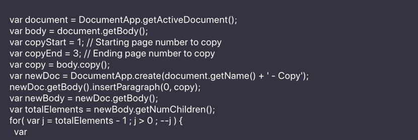 Copy Multiple Pages in Google Docs