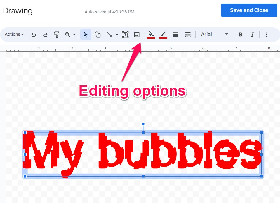 Customize the Bubble Letters