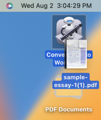 Drag and Drop PDF to Automator Workflow