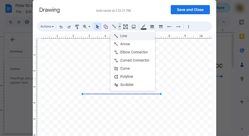 Drawing a Straight Line