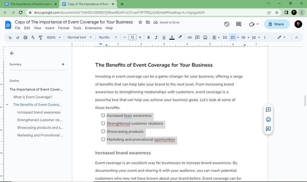 Checkbox Will Precede the Sentences